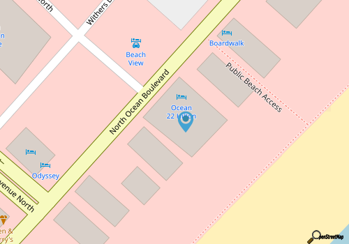 Hilton Grand Vacations Club Ocean 22 Myrtle Beach. map location