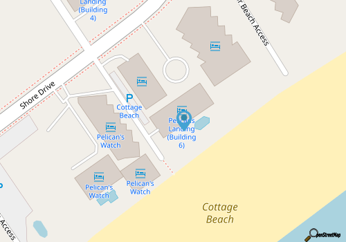 Oceanfront 3BR/2BA- Pelican's Landing 404- Pool map location