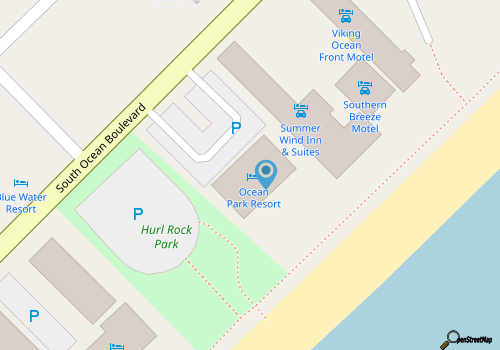 Ocean Park 314 Oceanfront with 2 Queens map location