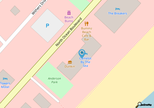 Heart of Myrtle Beach 1 Bedroom map location
