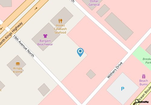 Ocean 22 Resort Condo in Myrtle Beach - King Bed & Pool Access map location