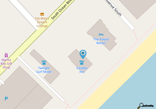 On the Beach Hotel:  Coastal Vacation for All map location