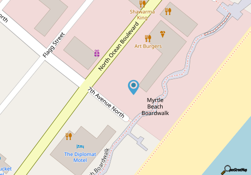 New 3BR Condo On The Boardwalk + 100 Dollar Resort credit map location