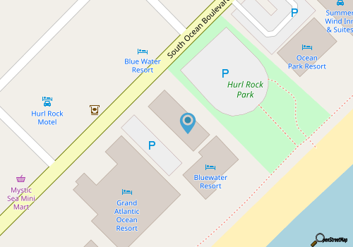 Bluewater Resort 901 - 2 Bedroom/2 Bath Ocean View Condo, Indoor/Outdoor Pool, Hot tub map location