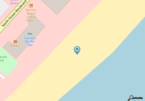 Cozy 1-br condo 1 block from beach with AC and balcony in marvelous Myrtle Beach map location
