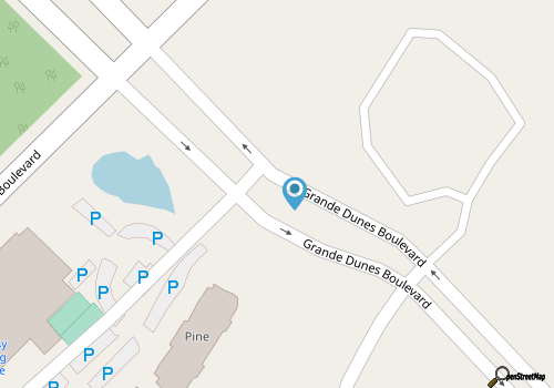 2-bedroom Ocean Front Villa Grand Dunes, Myrtle Beach w/WiFi, Sauna fitness room map location