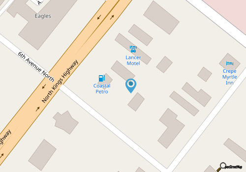 Grand Oceanfront 2-bedroom condo in soothing Myrtle Beach getaway map location