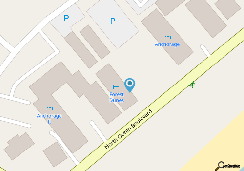 Forest Dunes 1602- Oceanview 3BR- 2nd Row-Pool map location