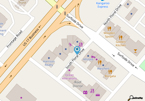 7'9 Surfboard Rental map location