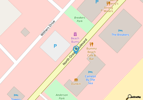 Studio with jacuzzi near Boardwalk in Myrtle Beach map location