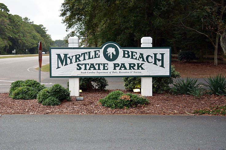 Welcome sign at Myrtle Beach State Park