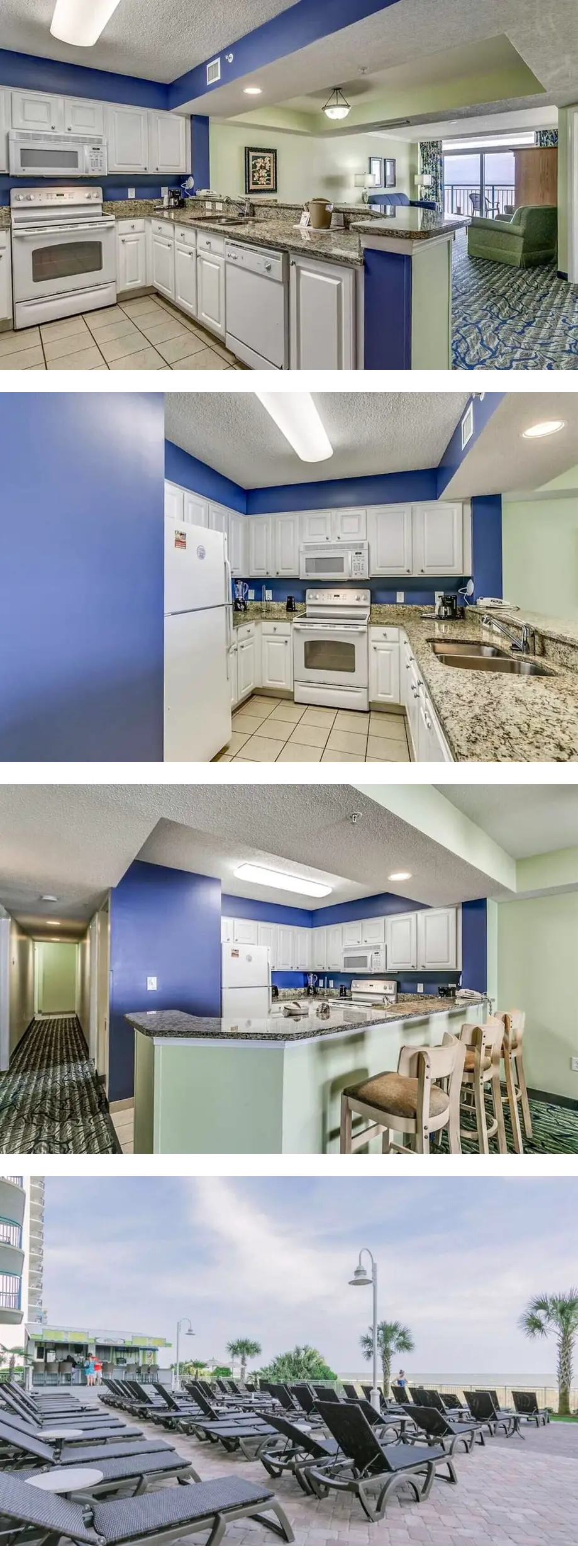 4BR/3BA Oceanfront, large balcony, many amenities,