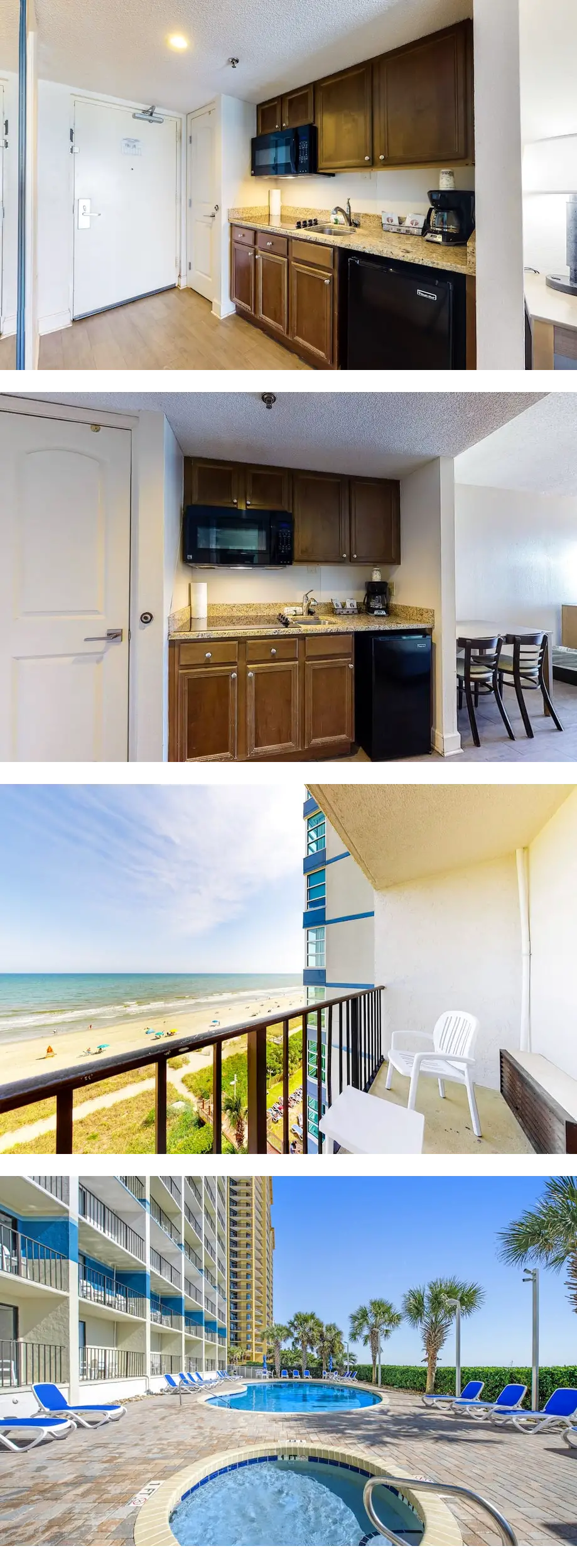 Carolinian Beach Resort 7th-floor oceanfront studio with pool, hot tub, & AC