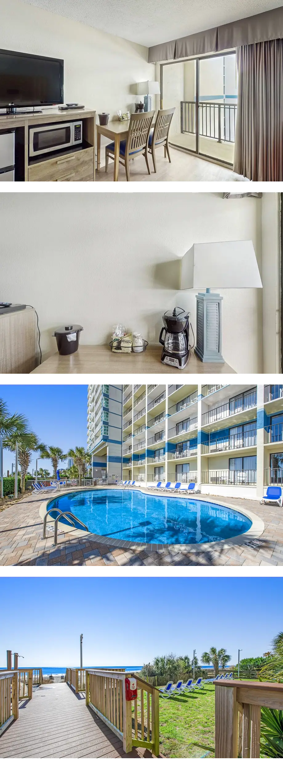 10th-floor studio with AC, pool, & hot t...